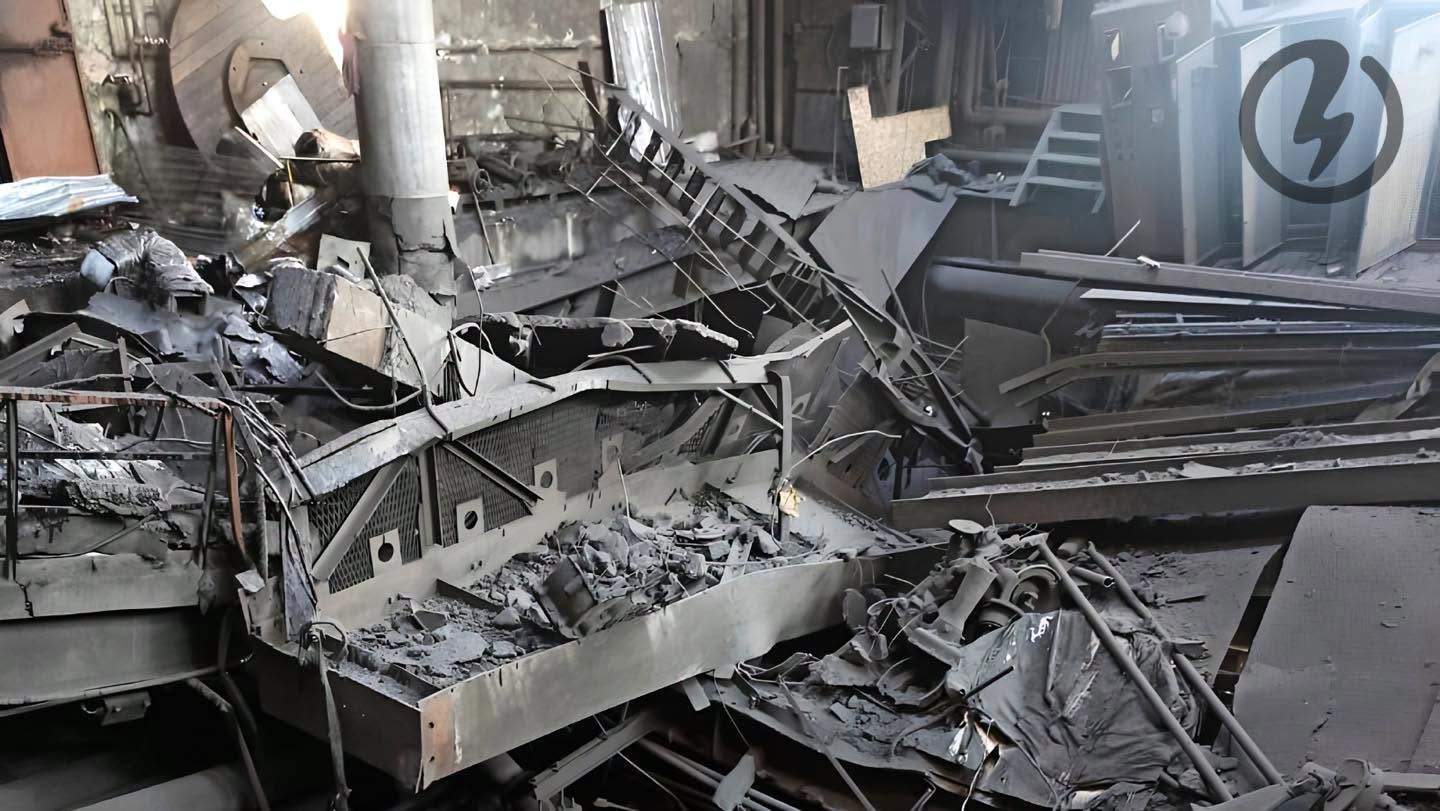 The Trypilska Thermal Power Plant was damaged in a Russian attack on September 30, 2026. Photo credit: PJSC Centrenergo