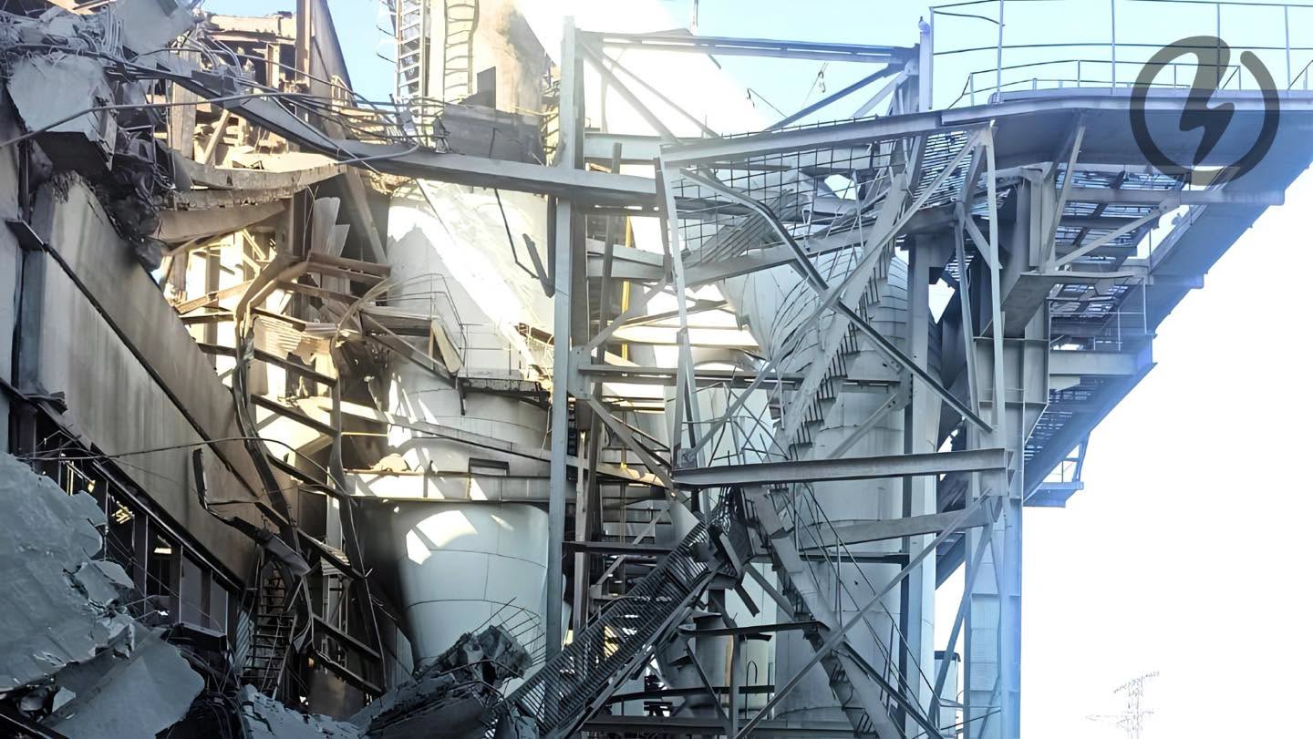 The Trypilska Thermal Power Plant was damaged in a Russian attack on September 30, 2026. Photo credit: PJSC Centrenergo