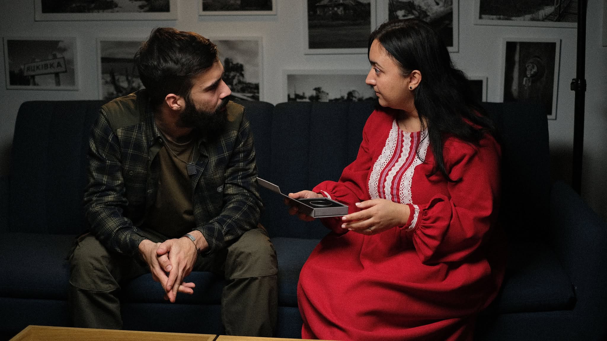 Iordan Konstantinidi, a Ukrainian serviceman, and Haiane Avakian. In collaboration with RBTNK, Memorial.ua created remembrance bracelets available in exchange for a donation. Photo by Memorial.ua.