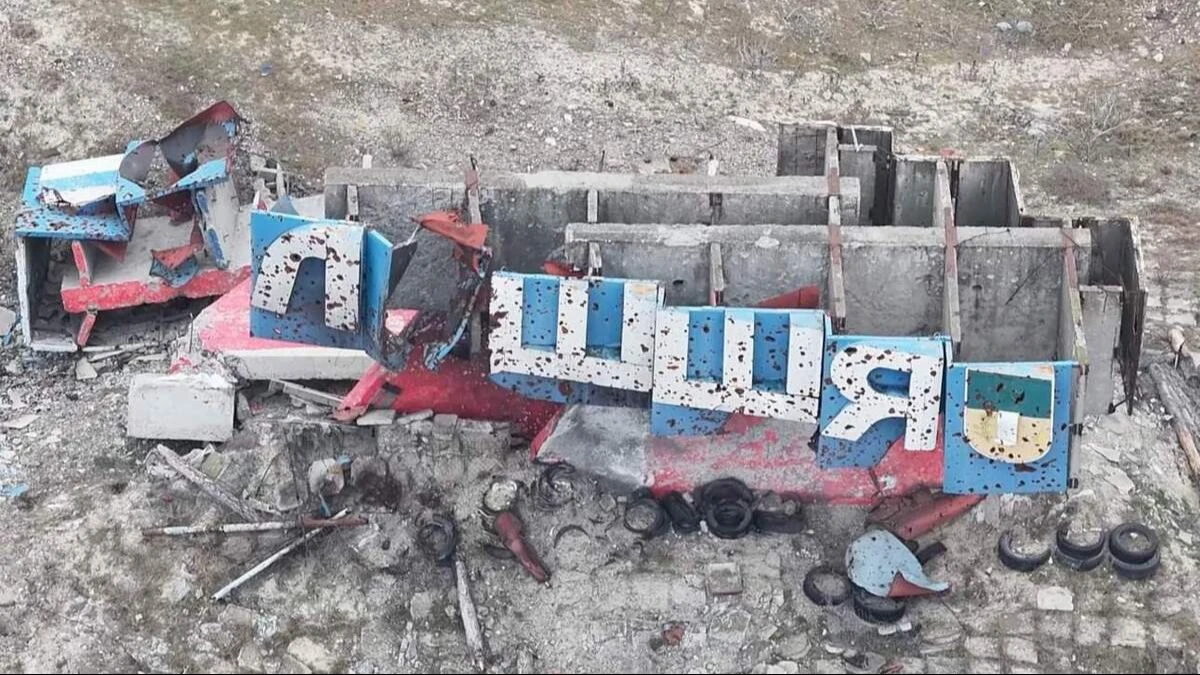 Destroyed Oleshky. Photo provided by Tetiana Hasanenko