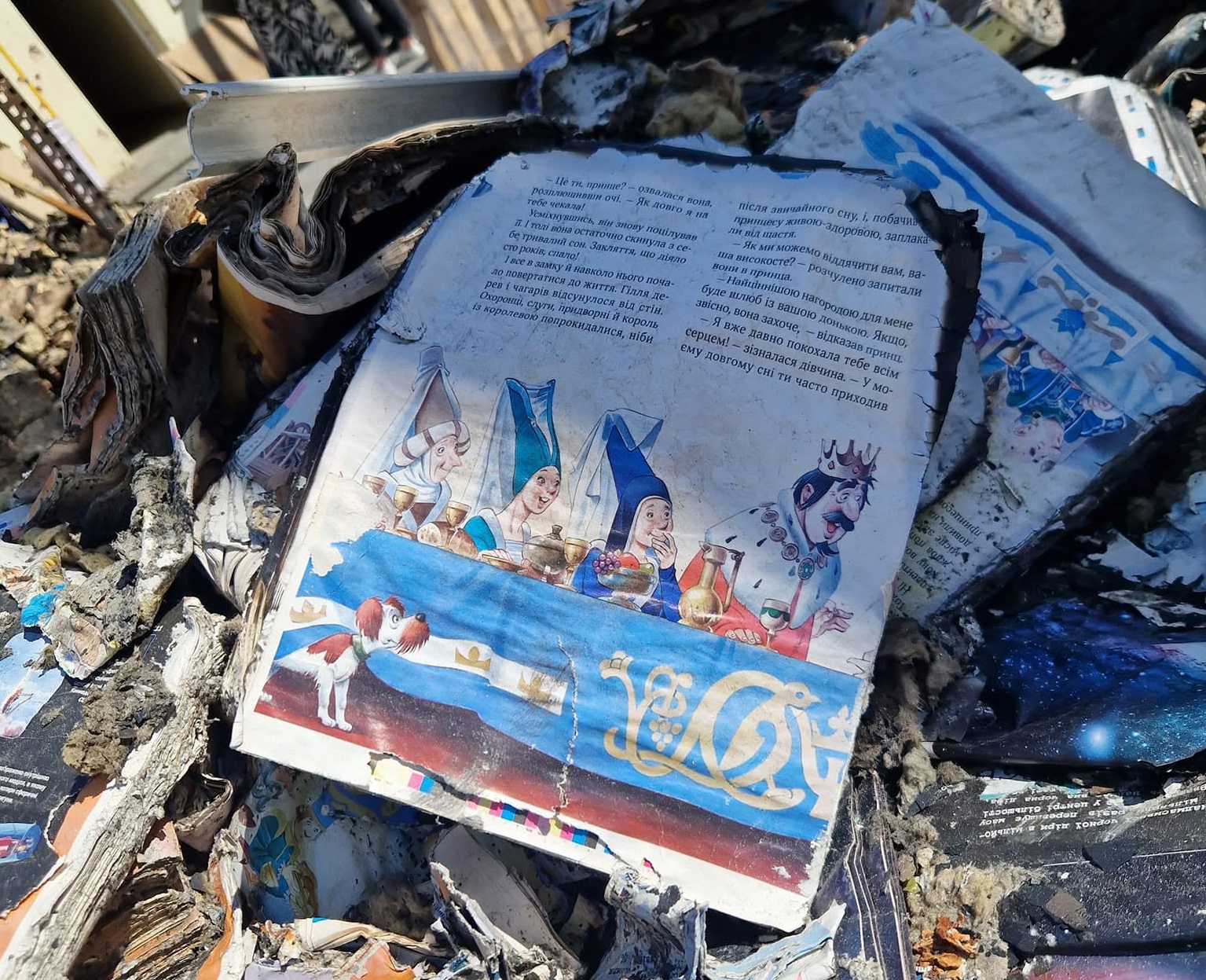 The aftermath of a Russian attack on the Faktor-Druk printing house, one of Ukraine's largest printing facilities. Photo credit: PEN Ukraine