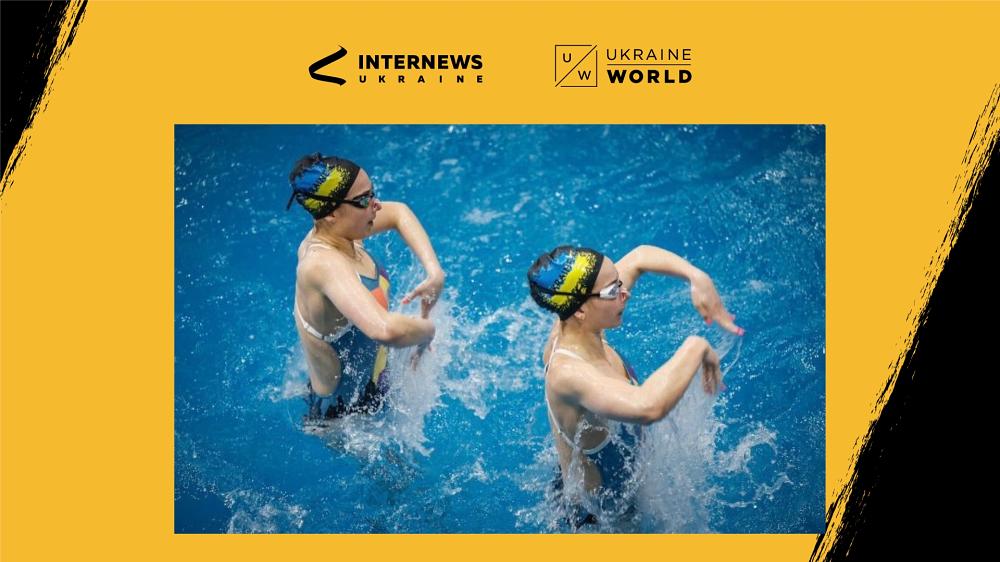 Maryna et Vladyslava Aleksiiva, espoirs ukrainiennes de la natation synchronisée, "porte-voix de l'Ukraine" lors des JO de Paris